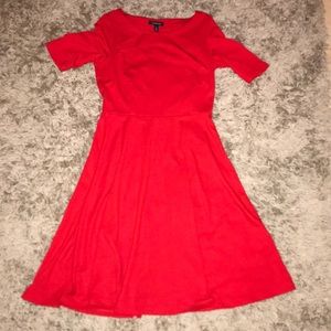 Lands’ End red dress